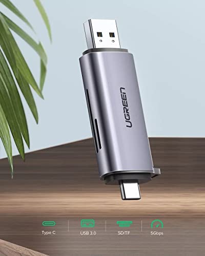 Adaptador Ugreen Otg Usb C + Usb 3.0 Leitor Cartões Sd 50706