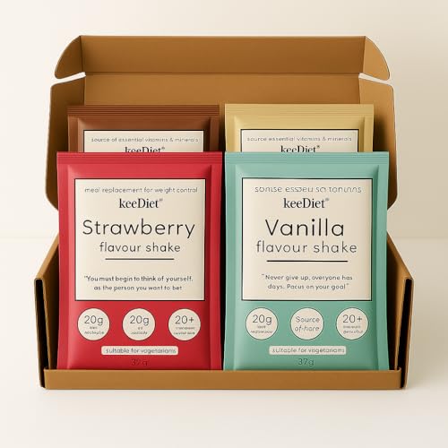 KeeDiet 20x Mixed Variety Meal Replacement Shakes – Assorted Flavours Slimming Bundle – High Protein, Low Calorie Diet Plan – Exante Alternative – UK Brand