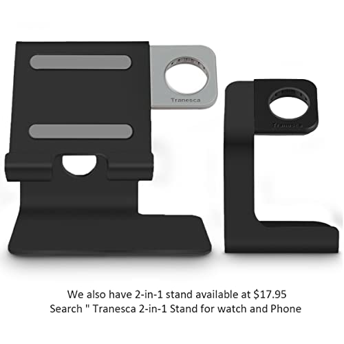 Tranesca Charger Stand Holder Dock Compatible With Apple Watch Series 8/7/6/5/4/3/2/1 And Se (38Mm / 40Mm / 41Mm / 42Mm / 44Mm / 45Mm) - Black - Must Have Watch Accessories #TOP4