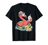 Flamenco Vacaciones Boba Perla Té con Leche Flamencos Camiseta