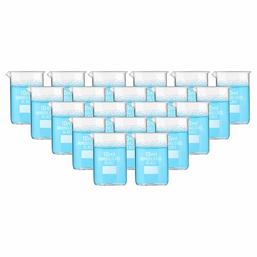 Image of VVS Borosilicate Glass Beaker 10ml pack of 20 of For School College, Lab Laboratry and professional use