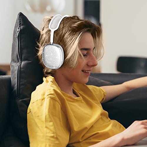 Niutrendz Clear Case For Airpods Max Case Cover Soft Tpu Protective Ear Cups Covers Accessories【Anti-Fingerprint, Anti-Scratch & Anti-Dust】 (Glitter) #TOP5