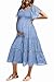 Blue Maternity Dresses Baby Shower Pregnancy Photoshoot Easter Summer Flowy Boho Midi Flutter Sleeve Wedding Dress 2025