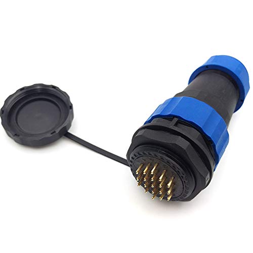 Szjelen Sd28 28Mm 19Pin Panel Waterproof Connector Ip68, Circular Cable Gland Cap Connector (19-Pin, Panel Mount-Plug(Male)&Socket(Female)) #TOP5