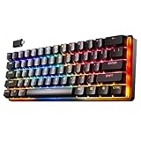 SteelSeries Apex Pro Mini Wireless HyperMagnetic Gaming-Tastatur – Die weltweit schnellste Tastatur – 60%-Formfaktor – RGB – PBT-Keycaps – Bluetooth – 2,4 GHz – USB-C – Deutsches Tastatur QWERTZ