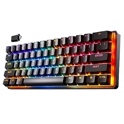 SteelSeries Apex Pro Mini Wireless clavier gaming HyperMagnetic - Format compact 60% - Actionnement ajustable - RGB - Touches PBT - Bluetooth - 2.4 GHz - USB-C - Français AZERTY