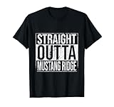 tipografia vintage grunge straight outta mustang ridge maglietta