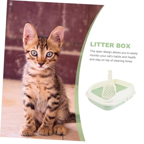 Sosoport 1 Conjunto Caixa De Areia Para Gatos Fornecimento De Gatos Grande Capacidade Banheiro Para