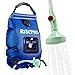 RISEPRO Solar Shower Bag, 5 gallons/20L Solar Heating Premium Camping Shower Bag Hot Water with Temperature 45°C Removable Hose on/Off Switchable Shower Head Hiking Climbing Summer Shower SB