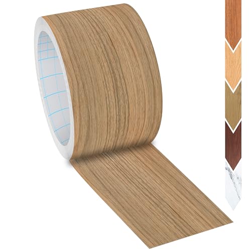 Image of GSCIT Club Natural Walnut Wood Tape, 2.4 inch X 25ft Self Adhesive Wood Grain Tape Walnut Repair Patch for Tables, Chairs, Baseboards, Doors, Windows, Floors, Handicraft DIY.