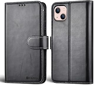 جراب جلد قابل للفصل وقابل للفصل لموبايل ايفون 15 بلس من جيجا اي جي بولوكا (أسود)