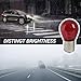 YYTQP 10 PCS Car 1156 Turn Signal Light, P21W 1141 S25 High Brightness Stable Filament Bulb, 12V 21W BA15S Single Contact Bulb Replacement, Miniature Backup Lights for Cars Motorcycle (Red)