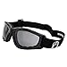 Produktbild Alpha Omega Z87.1 Sport- und Motorrad-Sicherheits-Reitbrille, umlaufend, gepolstert, schwarzer Rahmen, mit rauchfarbenem Brillenglas