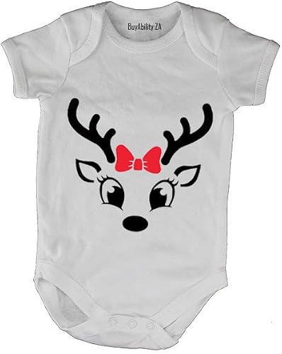 Christmas Reindeer - Bright Eyes - Baby Grow