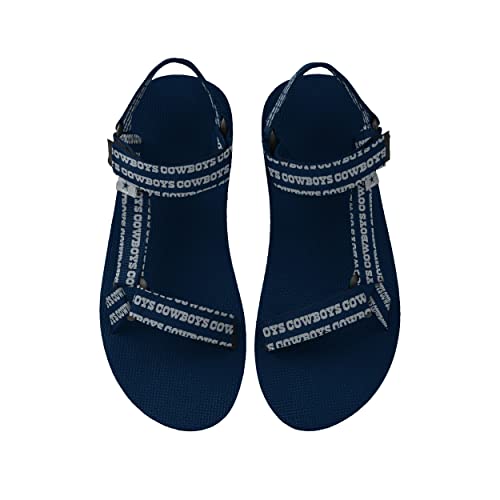 FOCO Dallas Cowboys NFL Womens Repeat Logo Strap Sandal