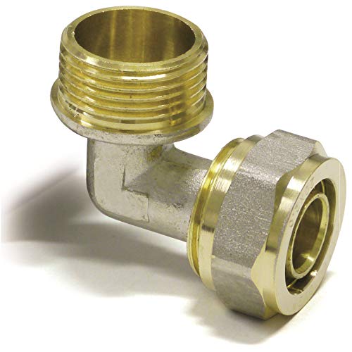 Pipetec Schraubfitting-Übergangswinkel mit Außengewinde 16 x 2-1/2" Klemmverschraubung Kugelhahn Fitting DVGW Cover