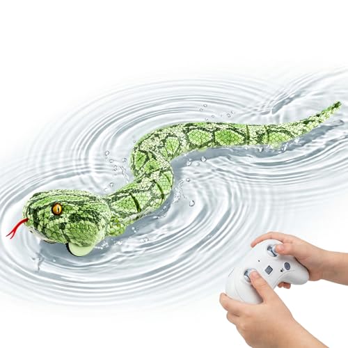 Qrooper Remote Control Snake Amphibious RC Snake Toy Indoor Outdoor