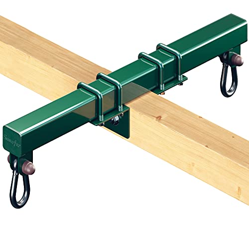 Swurfer Swing Set Conversion Bracket - No Tree, No Problem, Convert Your Swingset into a Swurfset, Heavy Duty Adjustable Horse Glider Attachment Bracket for Kids Ages 12 and Up, Up to 6000lbs (Green) by Swurfer - Used condition - US$28.85