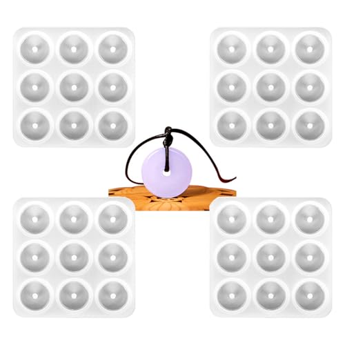 La Mejor Recopilación de Moldes de fundición para comprar online. 47 4 moldes de silicona para colgantes, redondos, planos, redondos, moldes de resina de disco de dona, moldes de fundición de resina, para manualidades, joyas, collares, arete,...