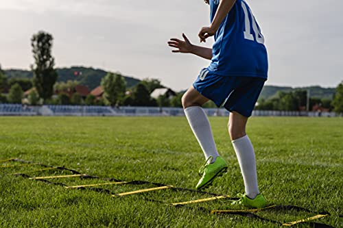 JJvKa 9m Koordinationsleiter,Trainingsleiter Geschwindigkeit Schnelligkeitsleiter Agility/Speed Ladder mit Tasche, Breite von 42 cm, Trainieren Kraft, Ausdauer,Technik zuhause oder im Club