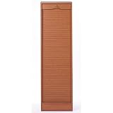 Tousmesmeubles Classeur à Rideau Merisier Taille L - KLASS - L 42 x l 44 x H 141 - Neuf