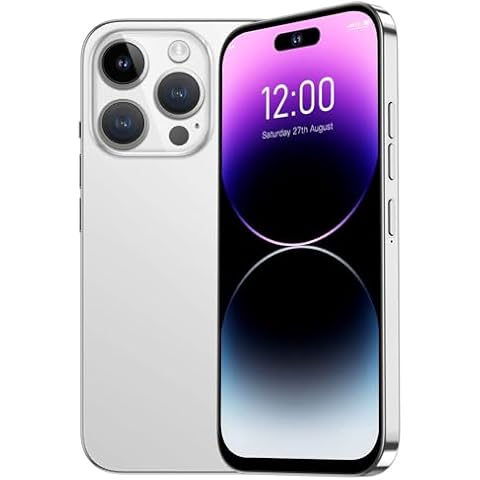 4G Dual SIM Cheap Smartphone, 6.6 inch HD Big Screen, Android 10, SIM Free Unlocked Mobile Phones, 2GB RAM+16GB ROM/Expandable to 256GB, 4800mAh Battery, 13MP Camera, Face ID, GPS,Bluetooth (White) Cover