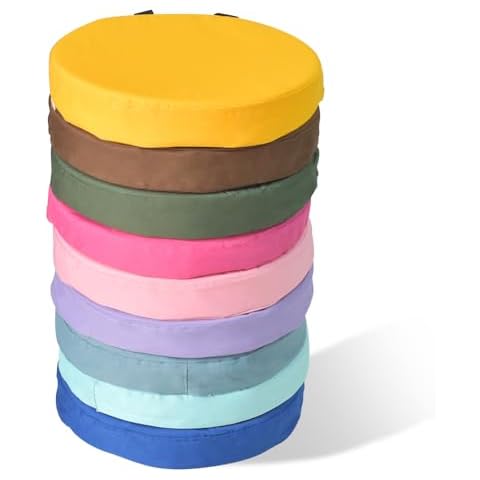 Morimoe Round Flexible Floor Cushion with Handle, 600D Waterproof Oxford Fabric Floor Seating for Home, Daycare, Preschool, Classroom and Meditation (9) Cover