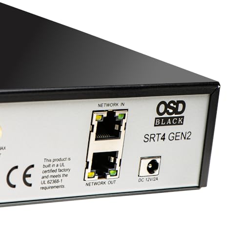 Servidor de streaming de áudio multimídia inteligente Wi-Fi 4 zonas, série preta OSD, com USB, LAN,