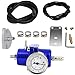 0-140 PSI Adjustable Fuel Pressure Regulator Kit With Gauge Hose,Blue
