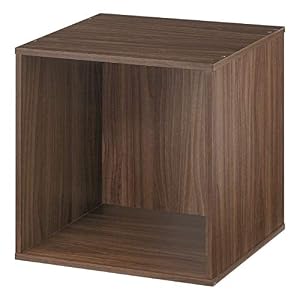ぼん家具 オープンタイプ キューブボックス 40×40cm 木製 収納 本棚 カラーボックス ウォールナット