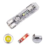 RovyVon Aurora A8 G4 Keychain Torch USB C Rechargeable, 650 lumens Super Bright EDC Flashlight Gear with Magnetic Clip and Tail Base for EDC Carry Outdoors (365nmU/Red/White Sidelights)