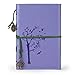 Vintage Faux leather writing journal, refillable diary notebook,for men/women/girls/travelers/ (A5, Purple)