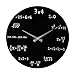 Produktbild Monsterzeug Mathe Uhr, Uhrzeit in Formeln Kreide-Optik, Uhr für Mathematiker, Zifferblatt mit Formeln, Wanduhr mit Rechen Motiv, 35 cm, Schwarz