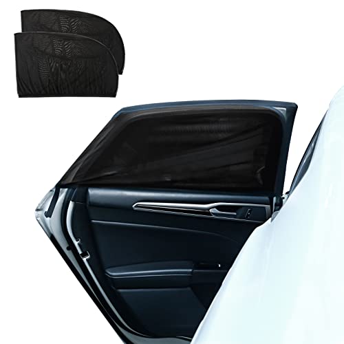 Sonnenschutz Auto,Sonnenschutz Auto Baby Kinder mit Zertifiziertem UV Schutz,Universal Sonnenblende Auto Netz,für Seitenfenster Meshmaterial Schützt Mitfahrer, Kinder & Haustiere, 2 Stück Cover
