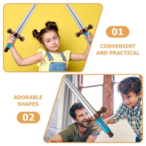 DINGFENG 10 sztuk nadmuchiwanych zabawek miecz, 60 cm dmuchany miecz piracki, miecz dla dzieci, nadmuchiwane miecze piankowe, dla dzieci, tematyczne przyjęcie urodzinowe, Halloween, cosplay, materiały