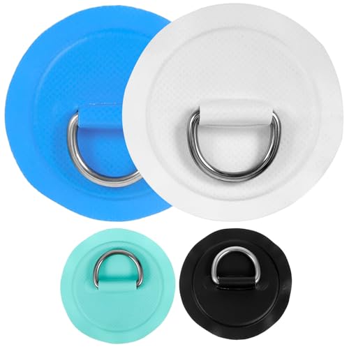 Toyvian 4pcs Stainless Steel Kayak D-shaped Buckle for Bungee Cord
