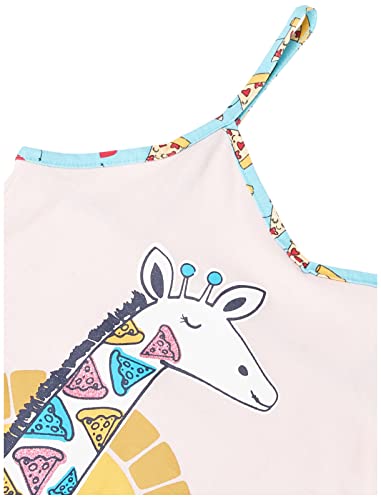 Pijama juvenil Menina Short Doll Alças Trifil Girafa, Rosa/Azul, 14A