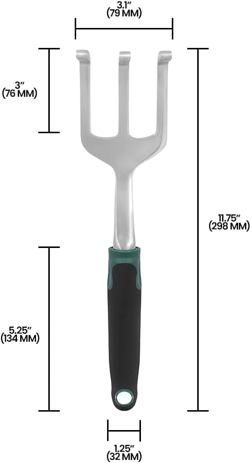 Zenport 15308A-12PK Cultivator, Black