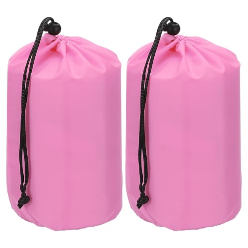 PATIKIL 2Pcs Stuff Sack Waterproof Outdoor Storage Sack 6x13 Pink