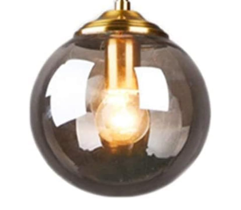 Image of Wall Lamp Chandelier Pendant Light, Home Decor for Bedroom, Living Room, Hallway, Cafe, Hotel, Restaurant (BLACK SMOKE DOOM GLASS FOR WALL LAMP HANGING LAMP JHUMAR DOOM GLASS PACK OF 1)