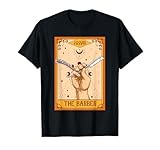 Funny Barber Hairstylist Barber Shop The Barber Tarot Card T-Shirt
