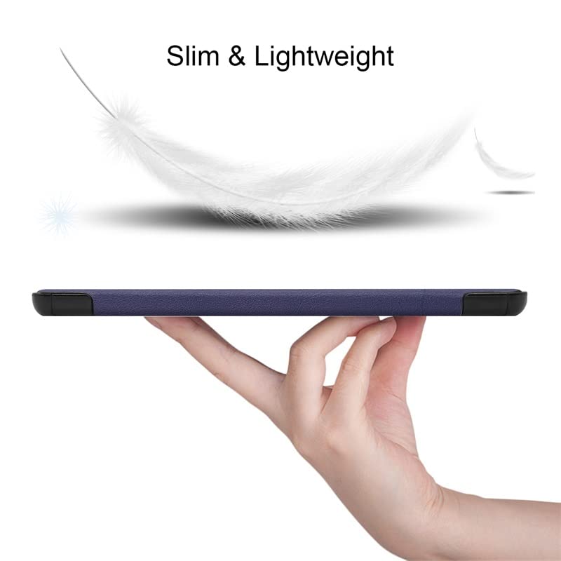Image of Premium Shock Proof Stand Folio Multi Viewing Angles Hard PC Clear Back Case Cover Compatible with Samsung Galaxy Tab S8 Plus 12.4 inch (Sapphire Blue)