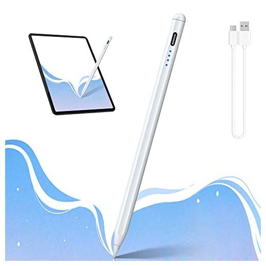 Stylus Pen, White Universal Magnet Active Pencil with Type-c Fast Charging Touch Screens for Capacitive Smartphones, Android/iPad Tablets