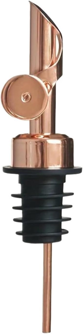 12-Count Oil Bottle Lock Plug – Dispenser Pourer for Wine, Sauce & Liquor – Leak-Proof Kitchen Gadgets(Rose Gold)