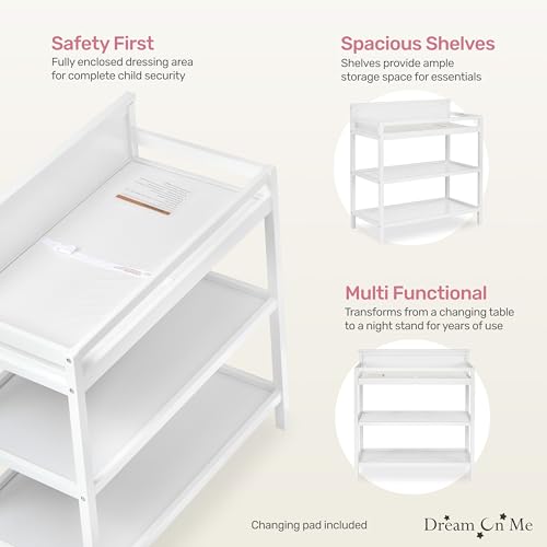 Image of Dream On Me Jax Universal Changing Table, White , 34x20x40 Inch (Pack of 1)