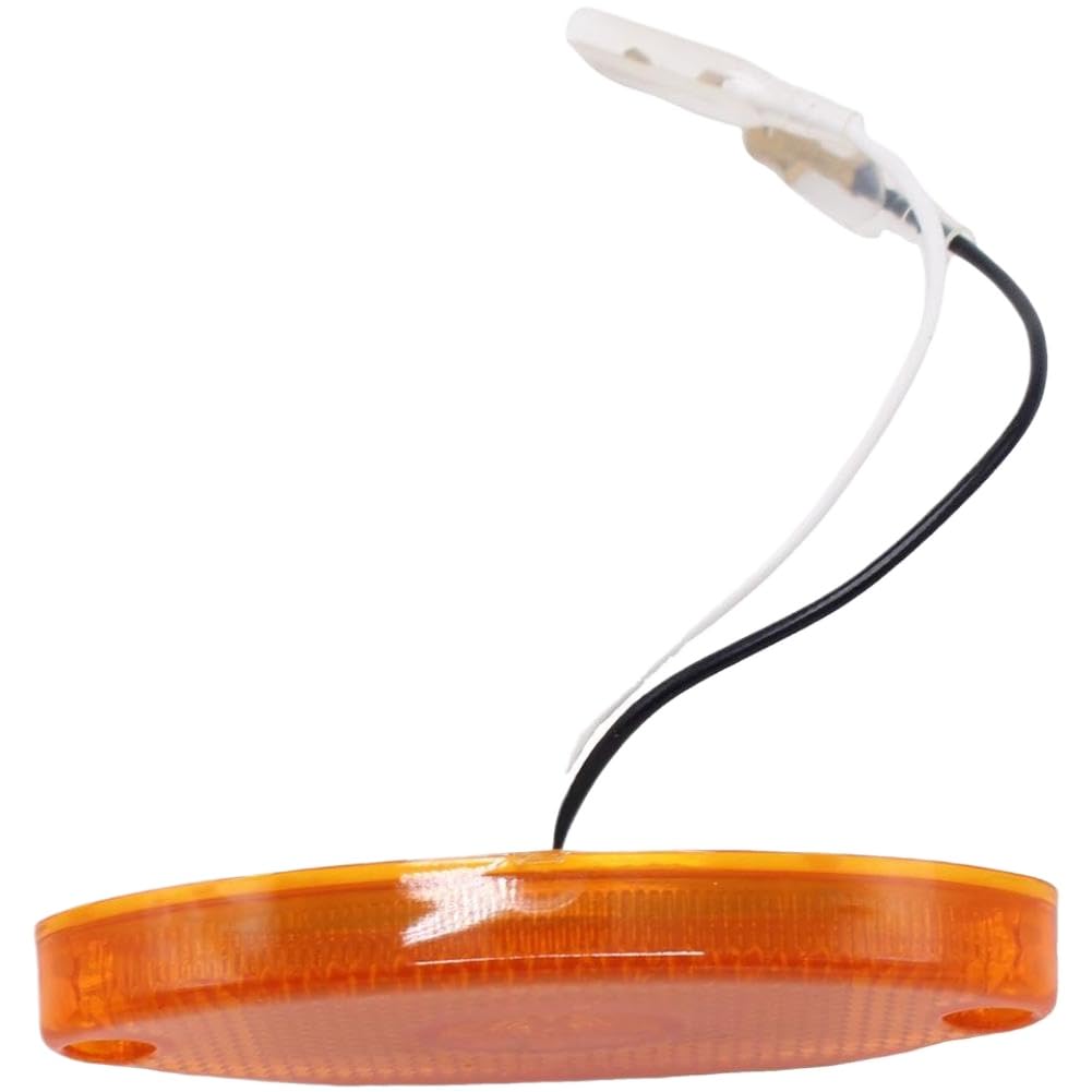 Lampada di Posizione Laterale a LED 12V Ambra Ovale Compatibile con Roulotte Camper