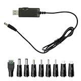 YiKaiEn 5V USB to 9-12V DC Charging Cable,Universal Power Cord for Toys,Watches,Fan,Speaker,Headset,Monitor,Table Lamp,Phones,LED Light Strip Router,DC 5.5 x 2.1mm with 9 Connector 3.3FT
