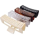 4 Pack Extra Large Hair Claw for Women, 5'' Strong Hold Bright Clamps for Thick and Long Hair, 90's