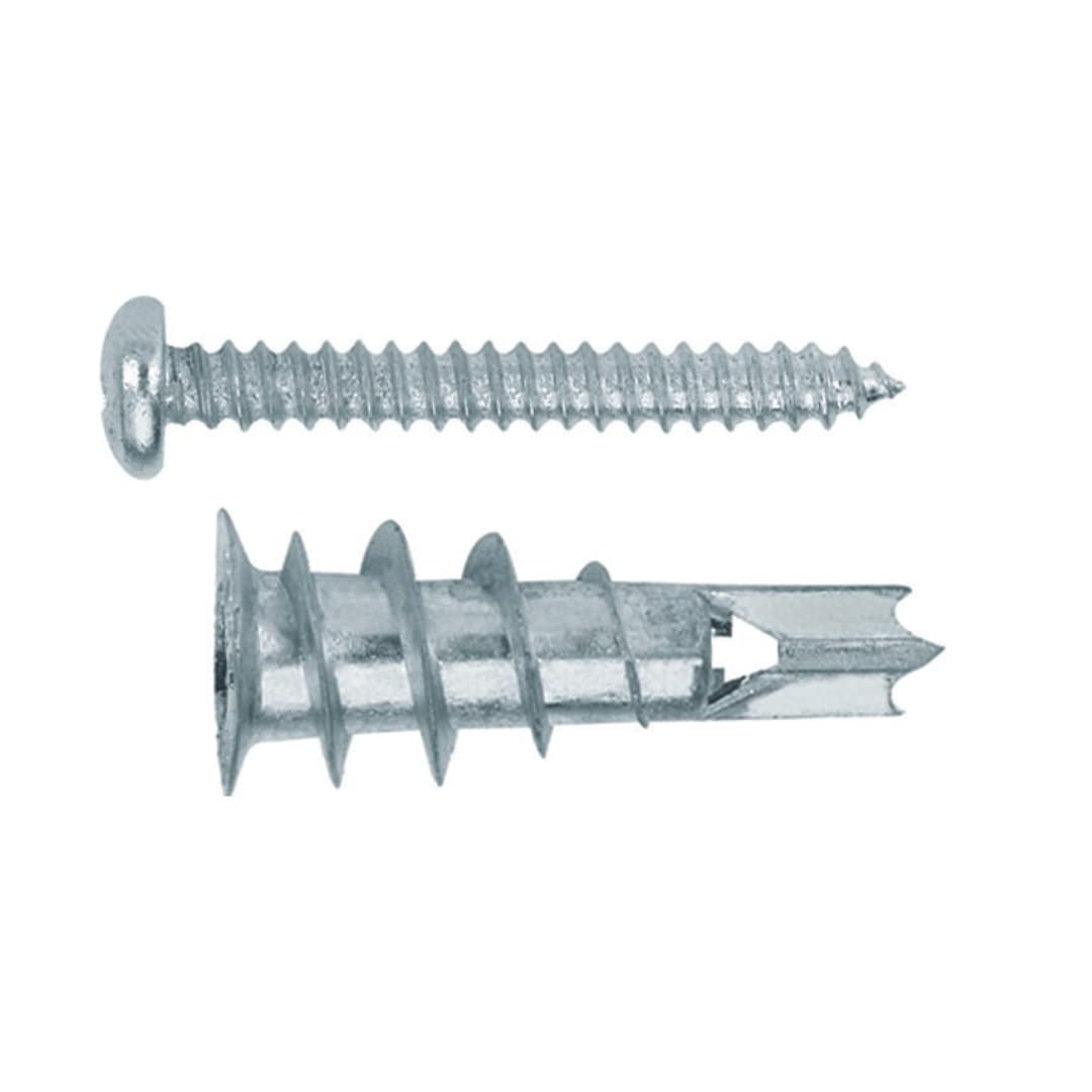 Index Fixing Systems Tapla Me – Pack of 100 Studs for Plasterboard Laminated Zamak, with screw DIN 7981 4.2 X 30 mm, 15 x 29 mm)