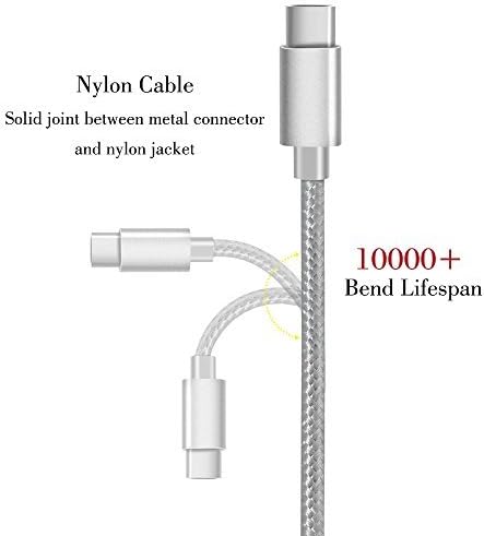 USB Type C Cable, BRG USB C Cable (USB 2.0) 3 Pack (1ft,4ft,6ft) Nylon Braided USB C to USB AFast Charger Cord Compatible Samsung Galaxy S9 8Plus Note9 8, LG V20, Moto Z2